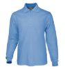 Picture of Plain Colour Poly Face Cotton Backing Long Sleeve Polo