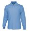 Picture of Kids Plain Colour Poly Face Cotton Backing Long Sleeve Polo