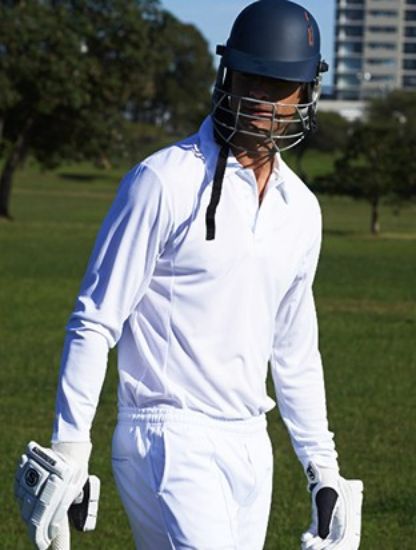 Picture of Unisex Adults Long Sleeve Cricket Polo