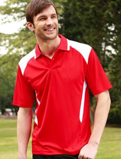 Picture of Unisex Adults Honey Comb Contrast Panel Polo