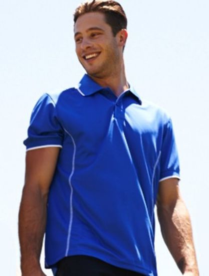 Picture of Stitch Feature Essentials-Mens Short Sleeve Polo