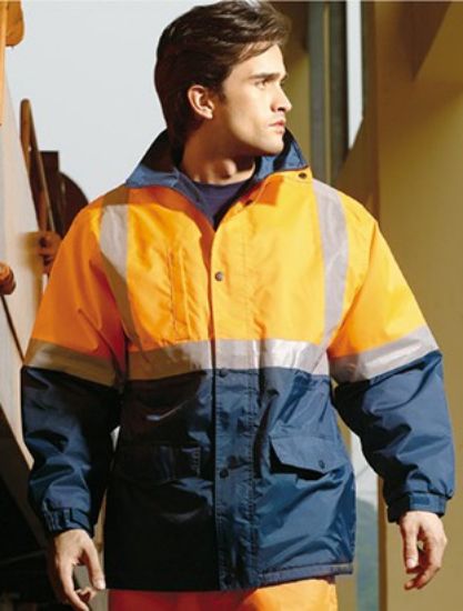 Picture of Unisex Adults Hi-Vis Polar Fleece Lined Jacket With Reflective Tape