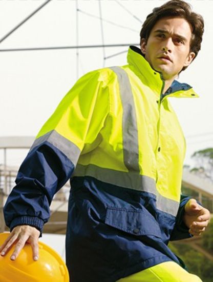Picture of Unisex Adults Hi-Vis Mesh Lining Jacket With Reflective Tape