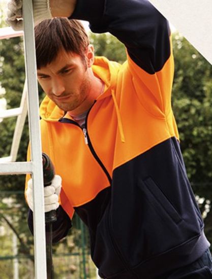 Picture of Unisex Adults Hi-Vis Full Zip Hoodie