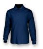 Picture of Kids Plain Colour Poly Face Cotton Backing Long Sleeve Polo