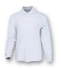 Picture of Kids Plain Colour Poly Face Cotton Backing Long Sleeve Polo