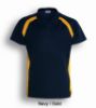 Picture of Team Essential-Ladies Short Sleeve Contrast Panel Polo