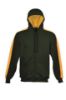 Picture of Unisex Adults Contrast Fleece Zip Through Hoodie