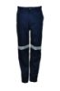 Picture of Unisex Adults Cotton Drill Work Pants With Reflective Tape